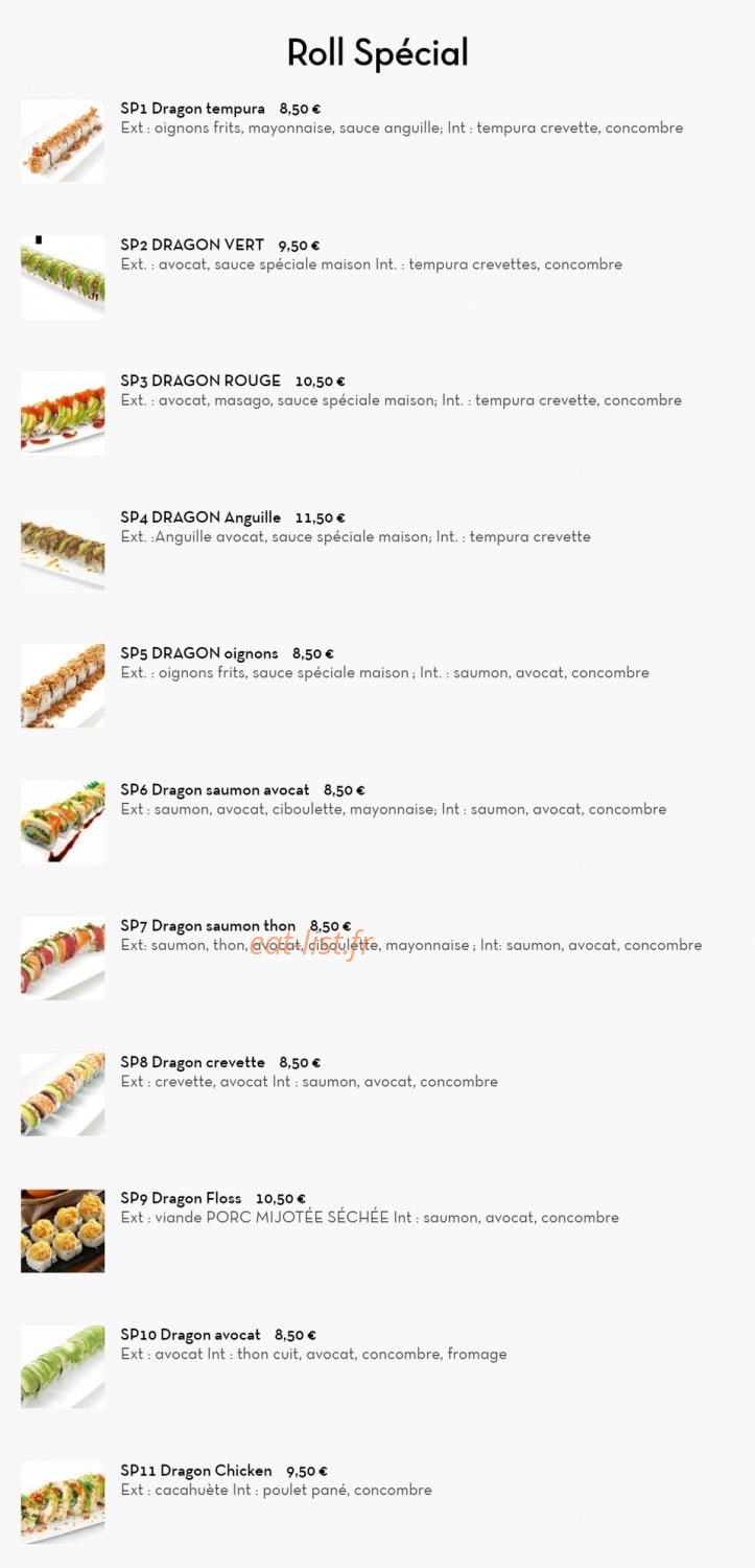 Ya-Mi Sushi — carte page 21