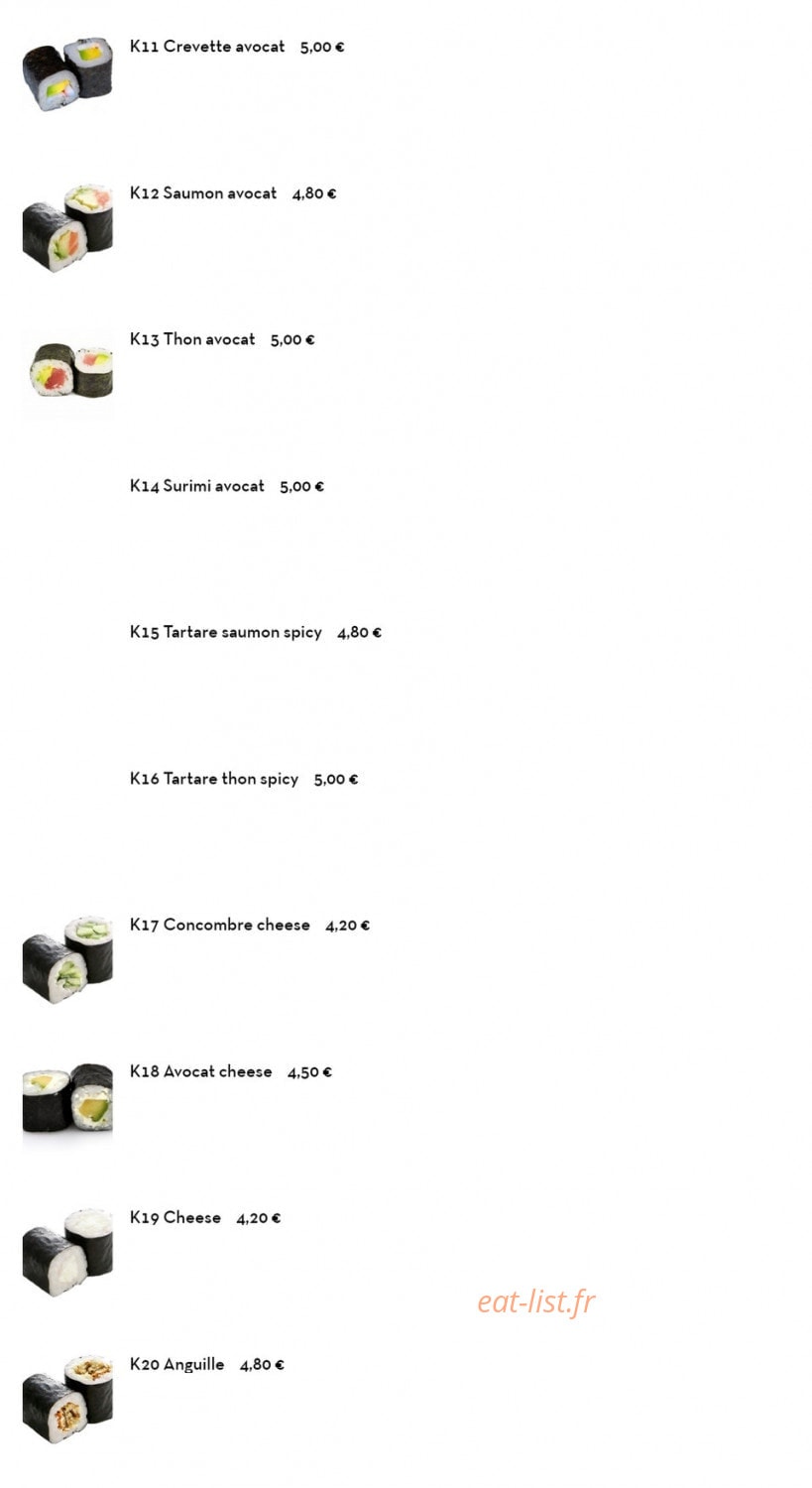 Ya-Mi Sushi — carte page 12