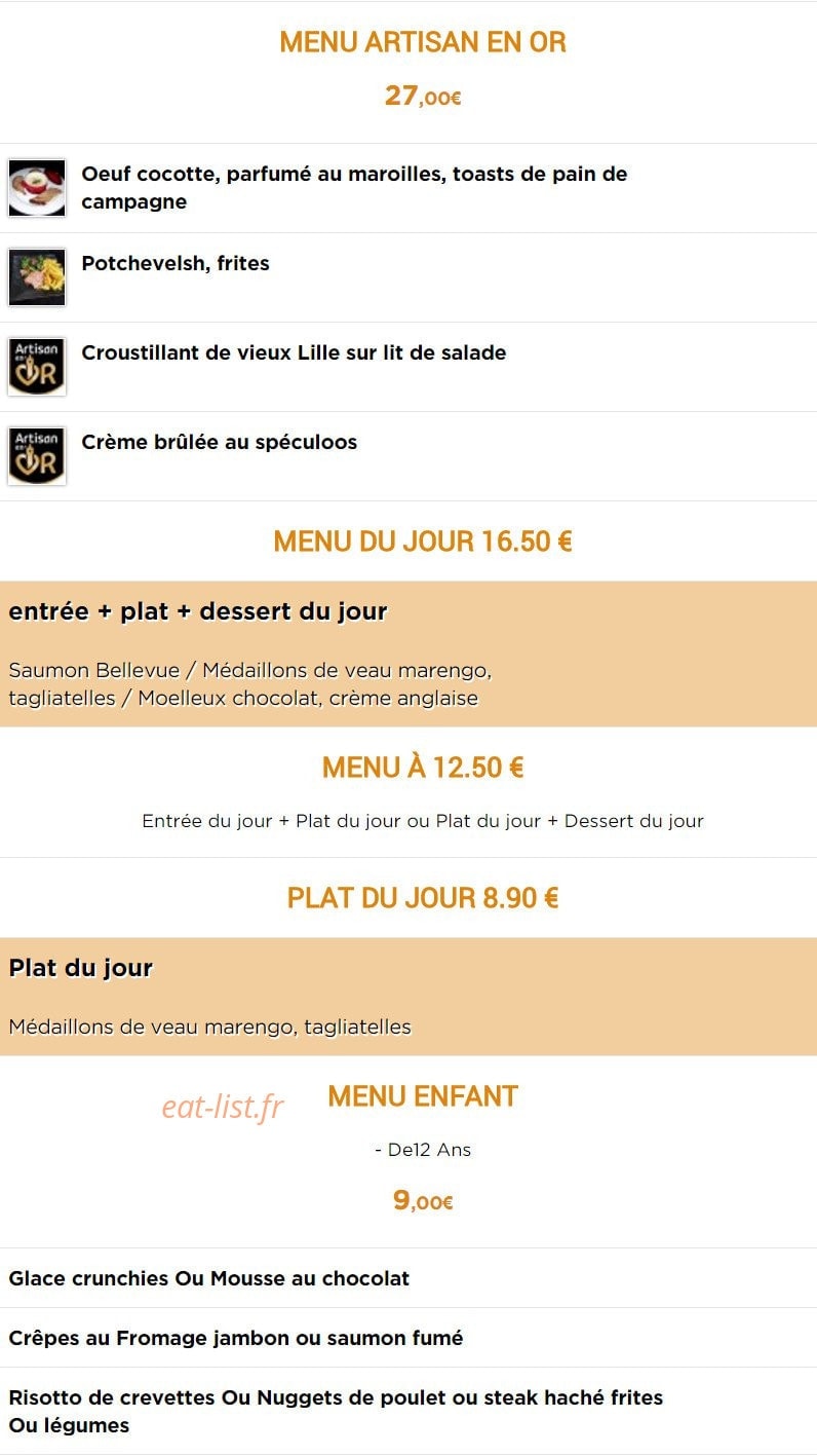 La Brasserie — carte page 3