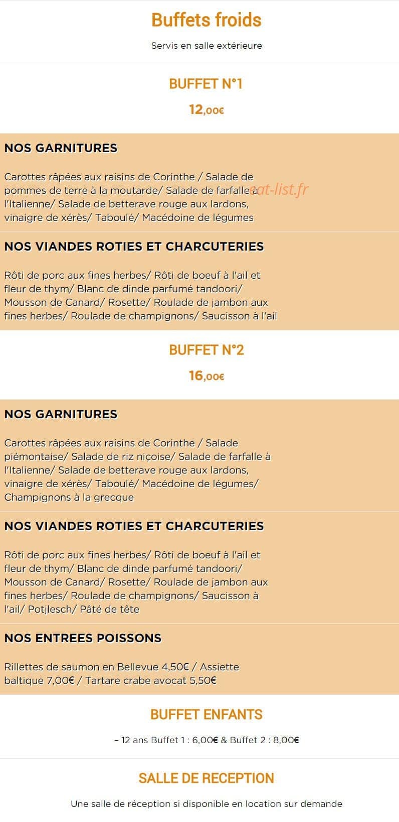 La Brasserie — carte page 4