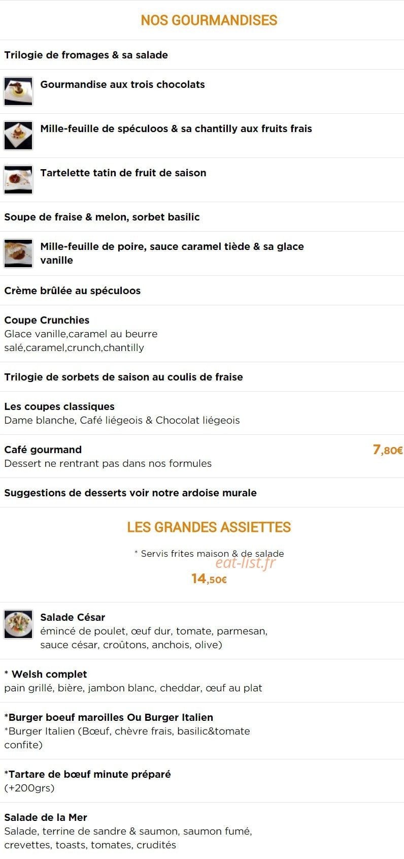 La Brasserie — carte page 2