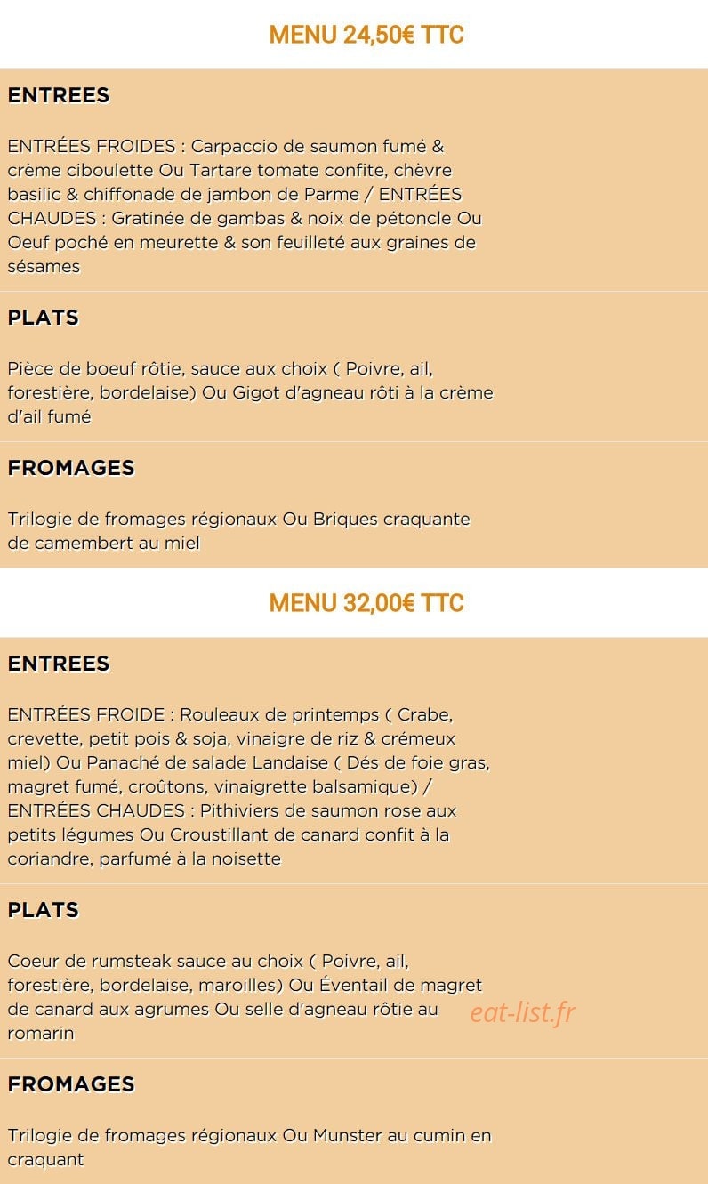 La Brasserie — carte page 7