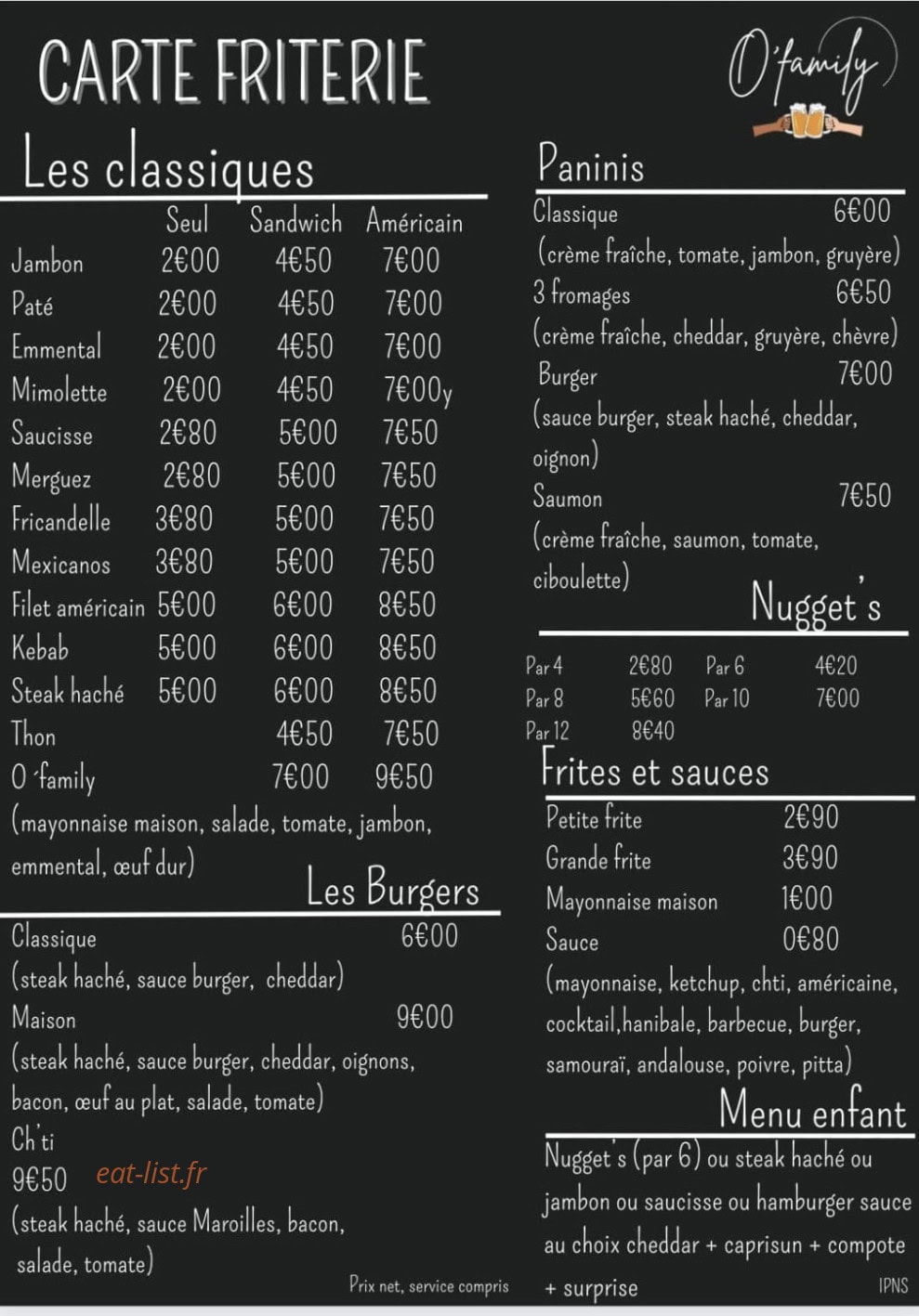 O ´ Family — carte page 2