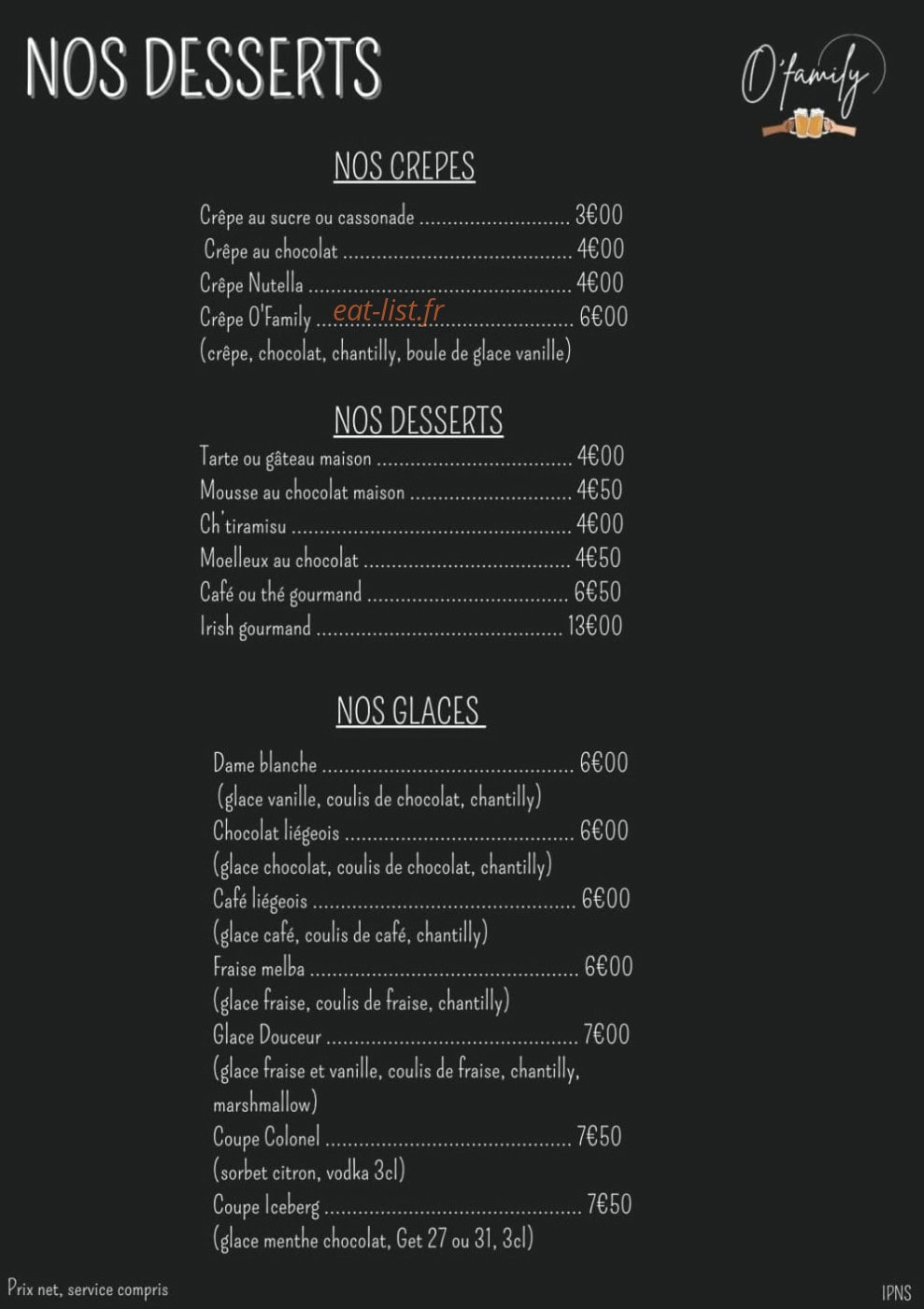 O ´ Family — carte page 3
