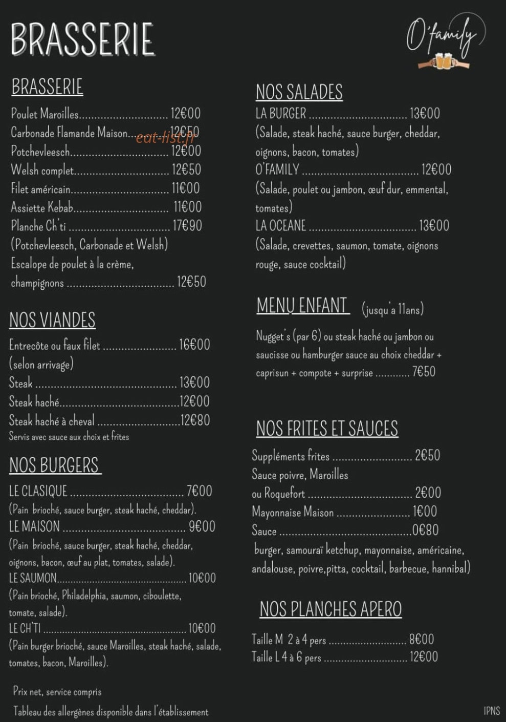 O ´ Family — carte page 1