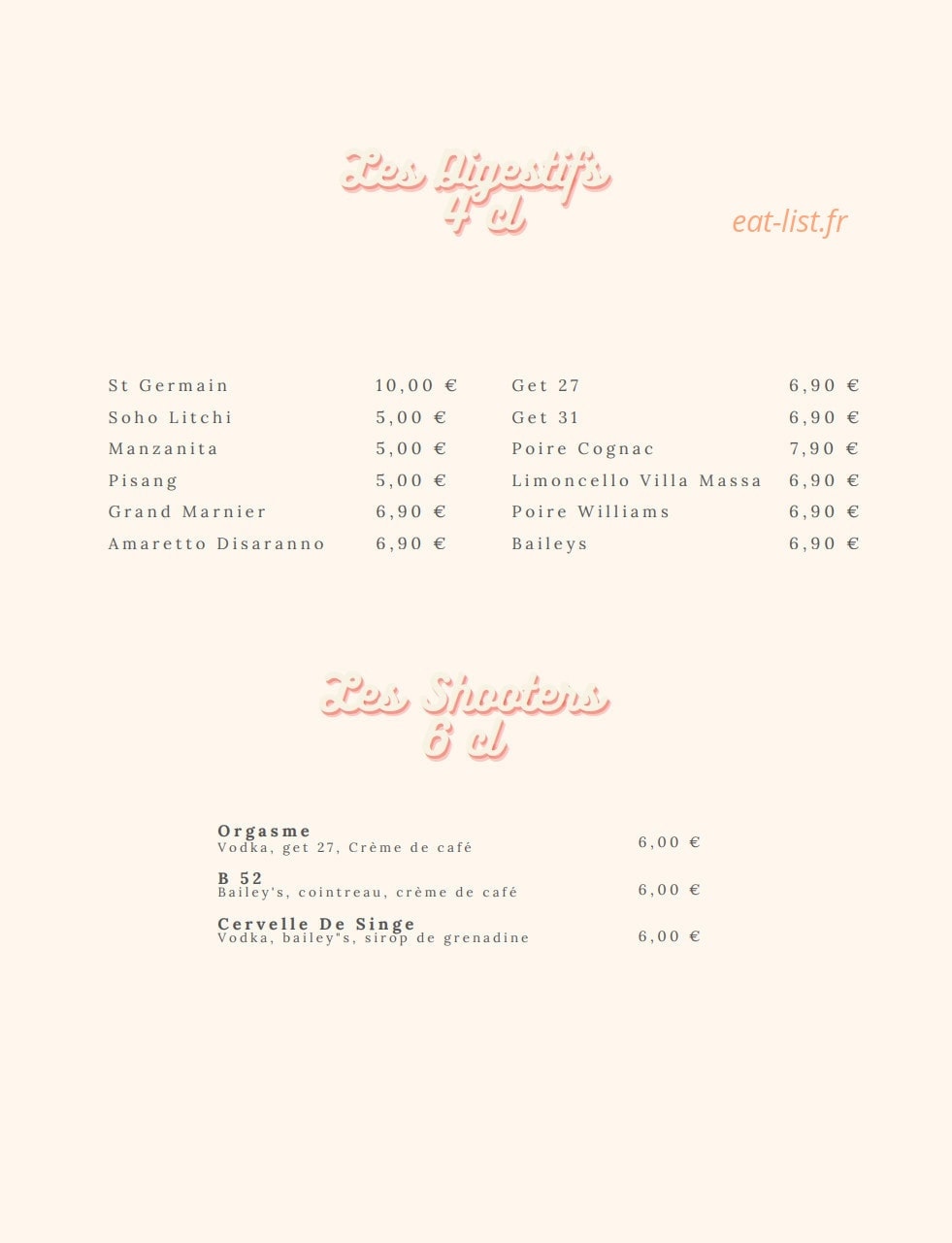 Le Bouchon d'Adèle — carte page 8