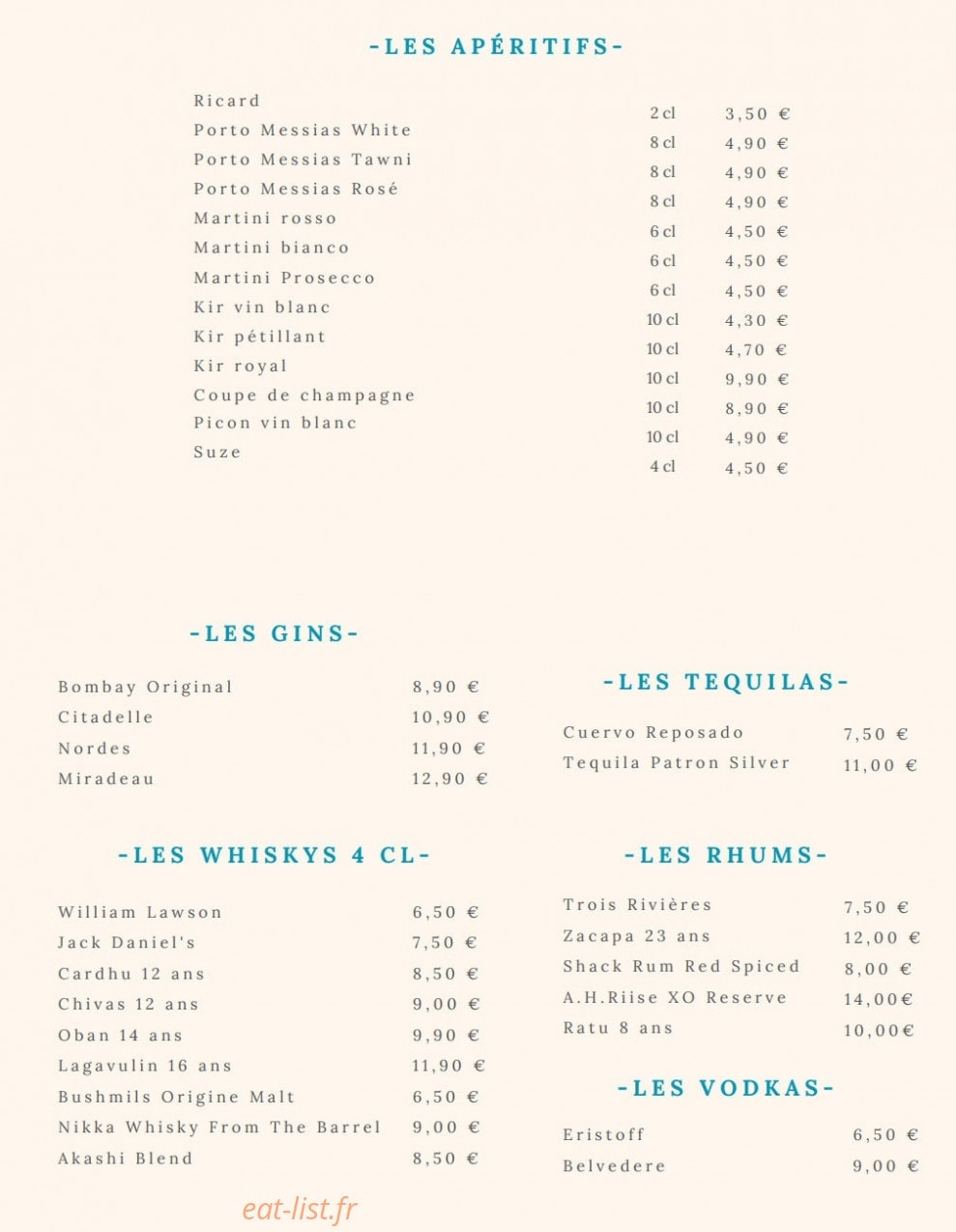Le Bouchon d'Adèle — carte page 4