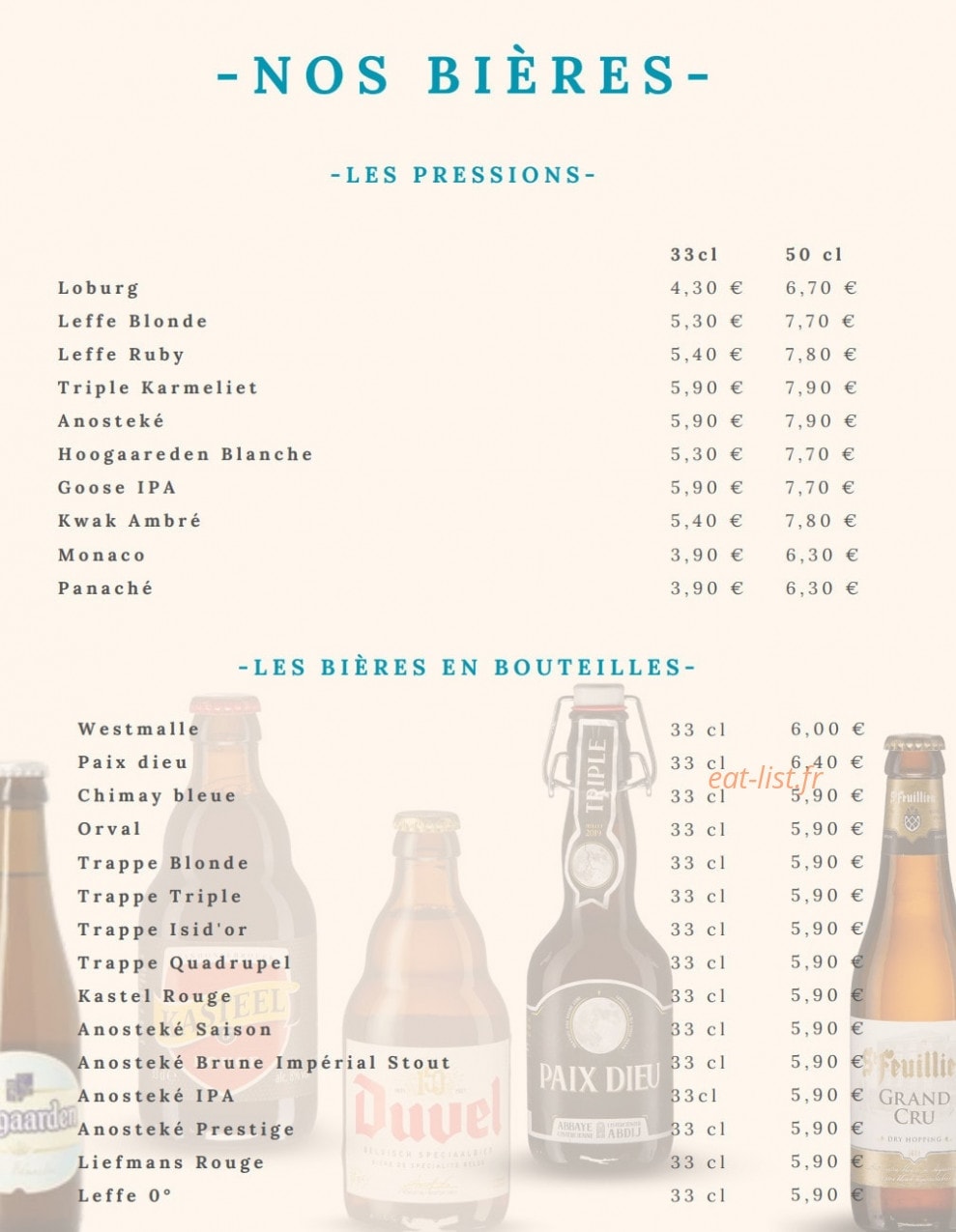 Le Bouchon d'Adèle — carte page 9