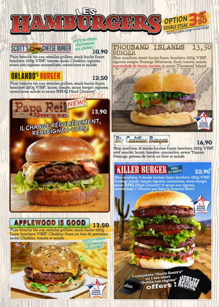 Oncle Scott's — carte page 8