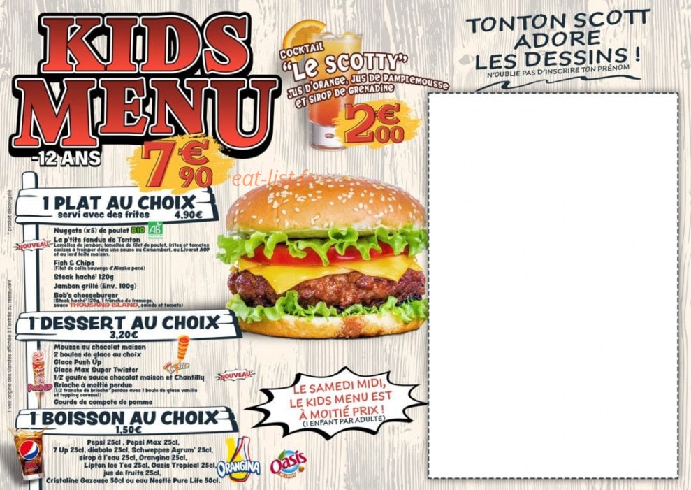 Oncle Scott's — carte page 14