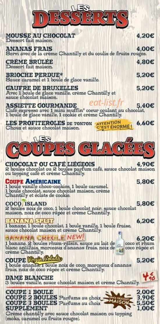 Oncle Scott's — carte page 11