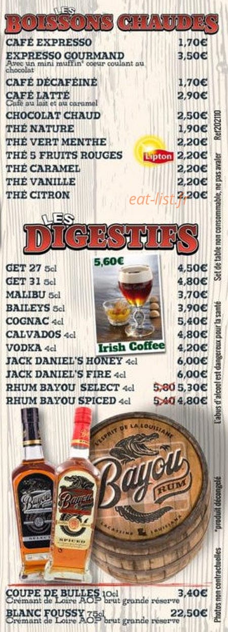 Oncle Scott's — carte page 13