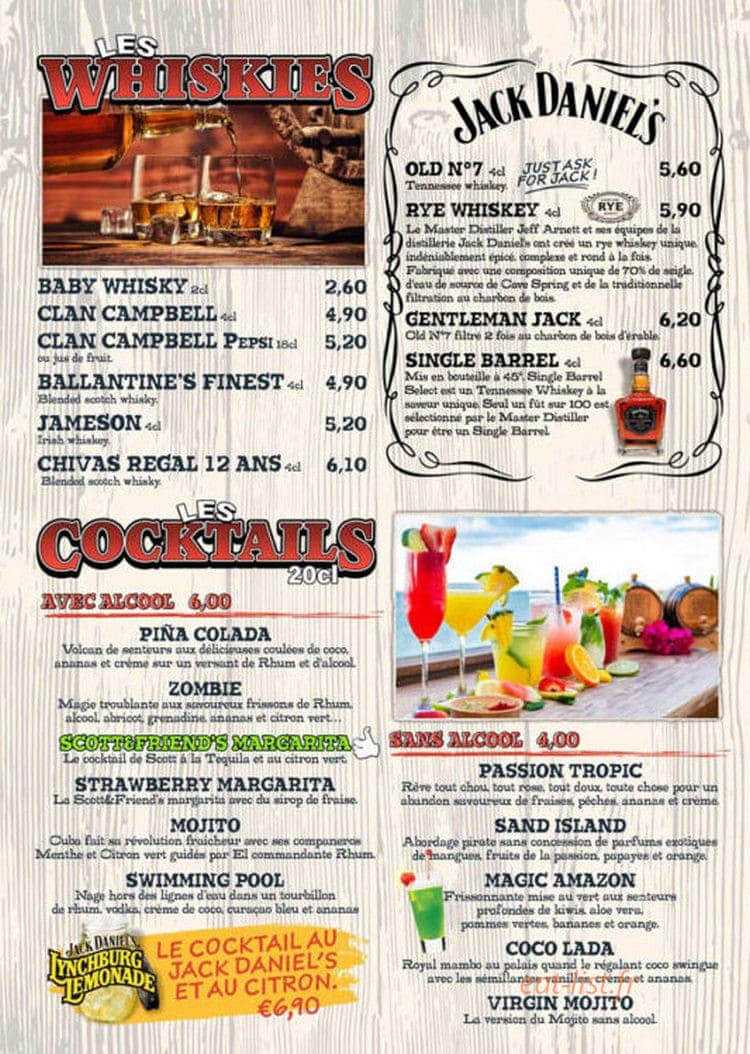 Oncle Scott's — carte page 2