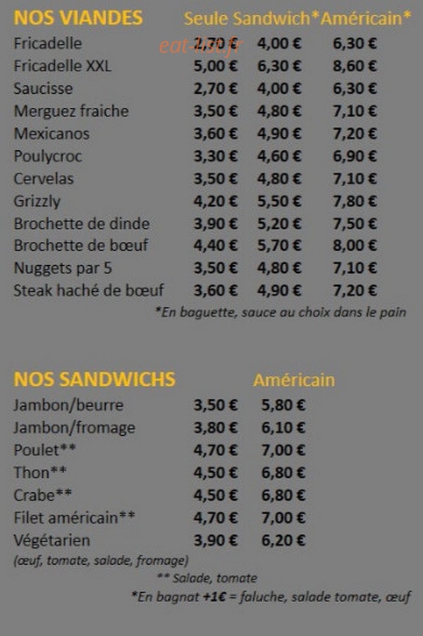 Frites Corner — carte page 4