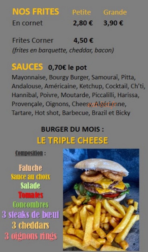 Frites Corner — carte page 3