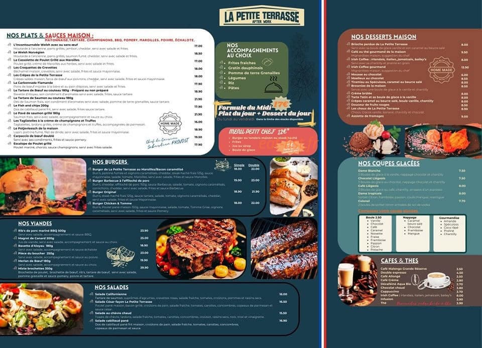 La Petite Terrasse — carte page 1