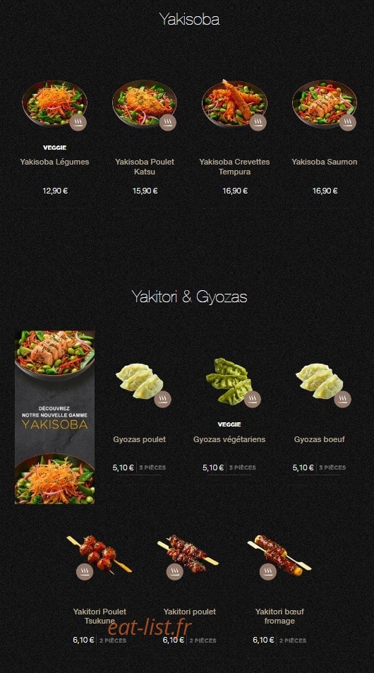Sushi Shop — carte page 22