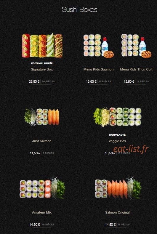 Sushi Shop — carte page 4