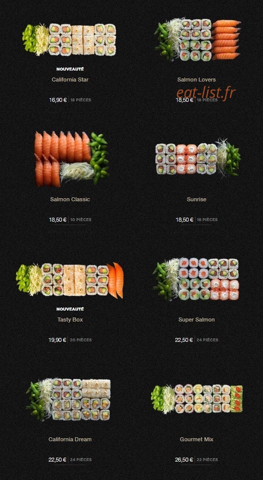 Sushi Shop — carte page 5