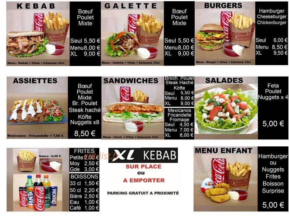 Xl Kebab — carte page 1