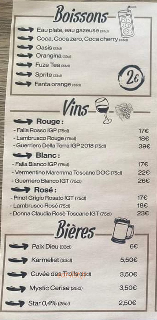 Bouli' Pizz — carte page 3