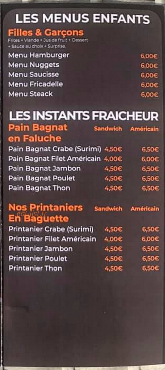 Le Snack de la Place — carte page 4