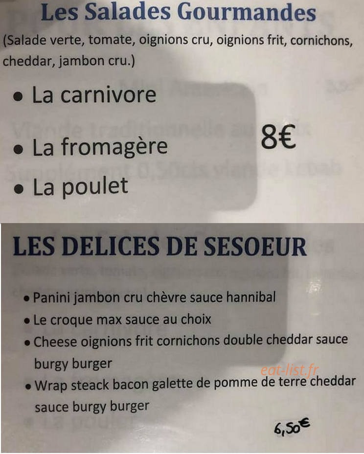 Aux Delices Gourmands — carte page 4