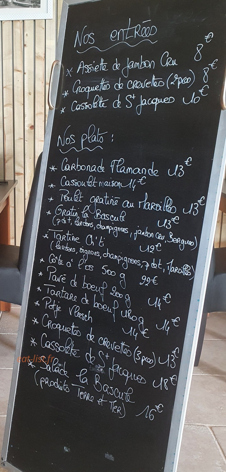 Brasserie La Bascule — carte page 2
