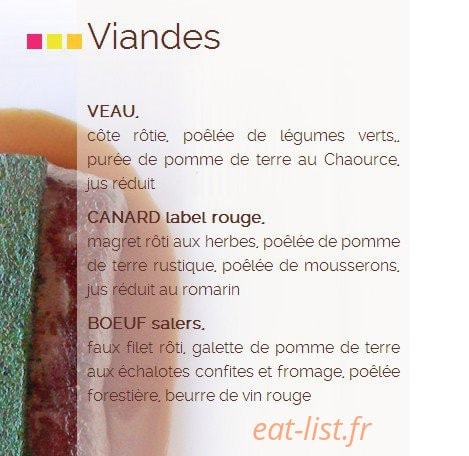 Fleur de Sel — carte page 6