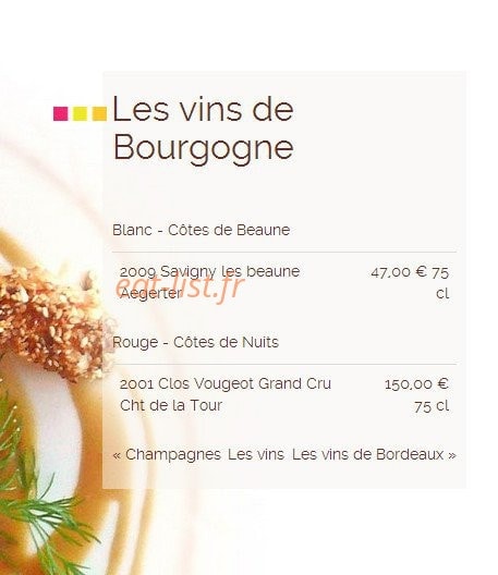 Fleur de Sel — carte page 10