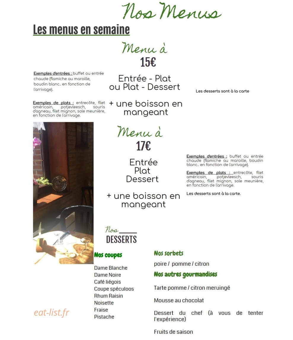 Au Coeur Joyeux — carte page 1