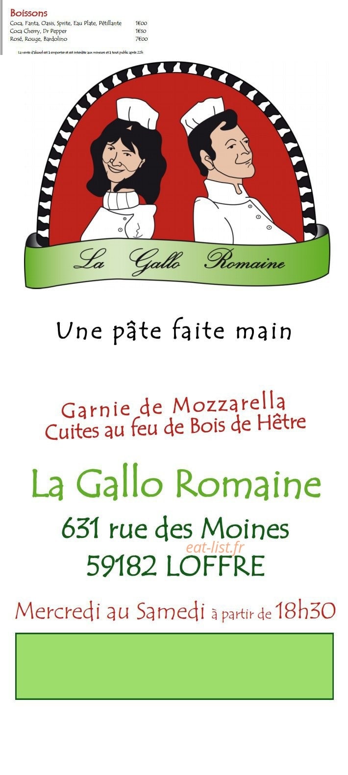 La Gallo Romaine — carte page 1