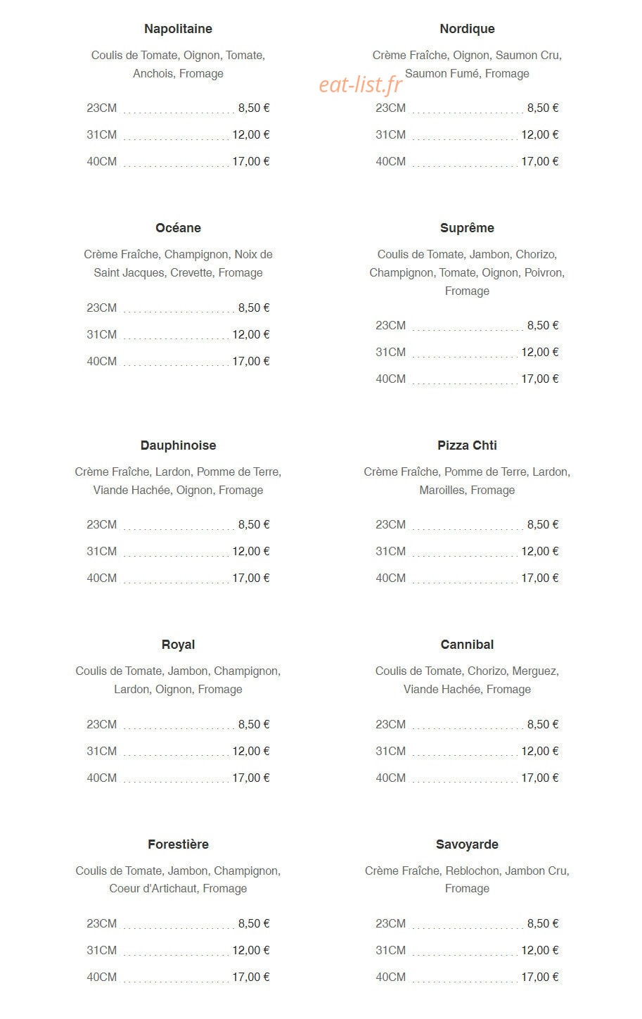 Pizz'Eli — carte page 5