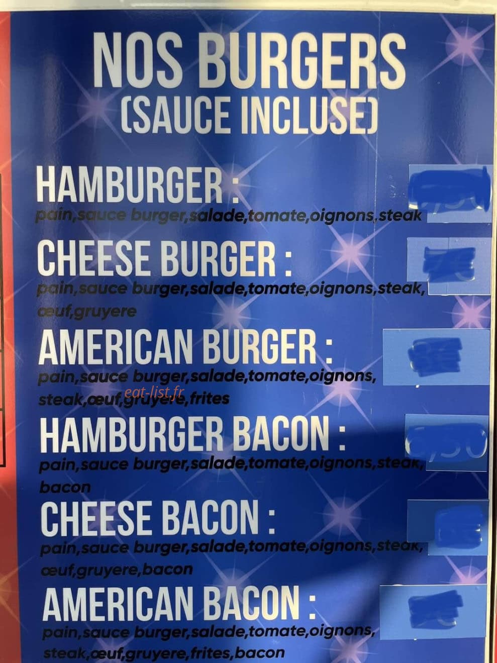 American Burger — carte page 4