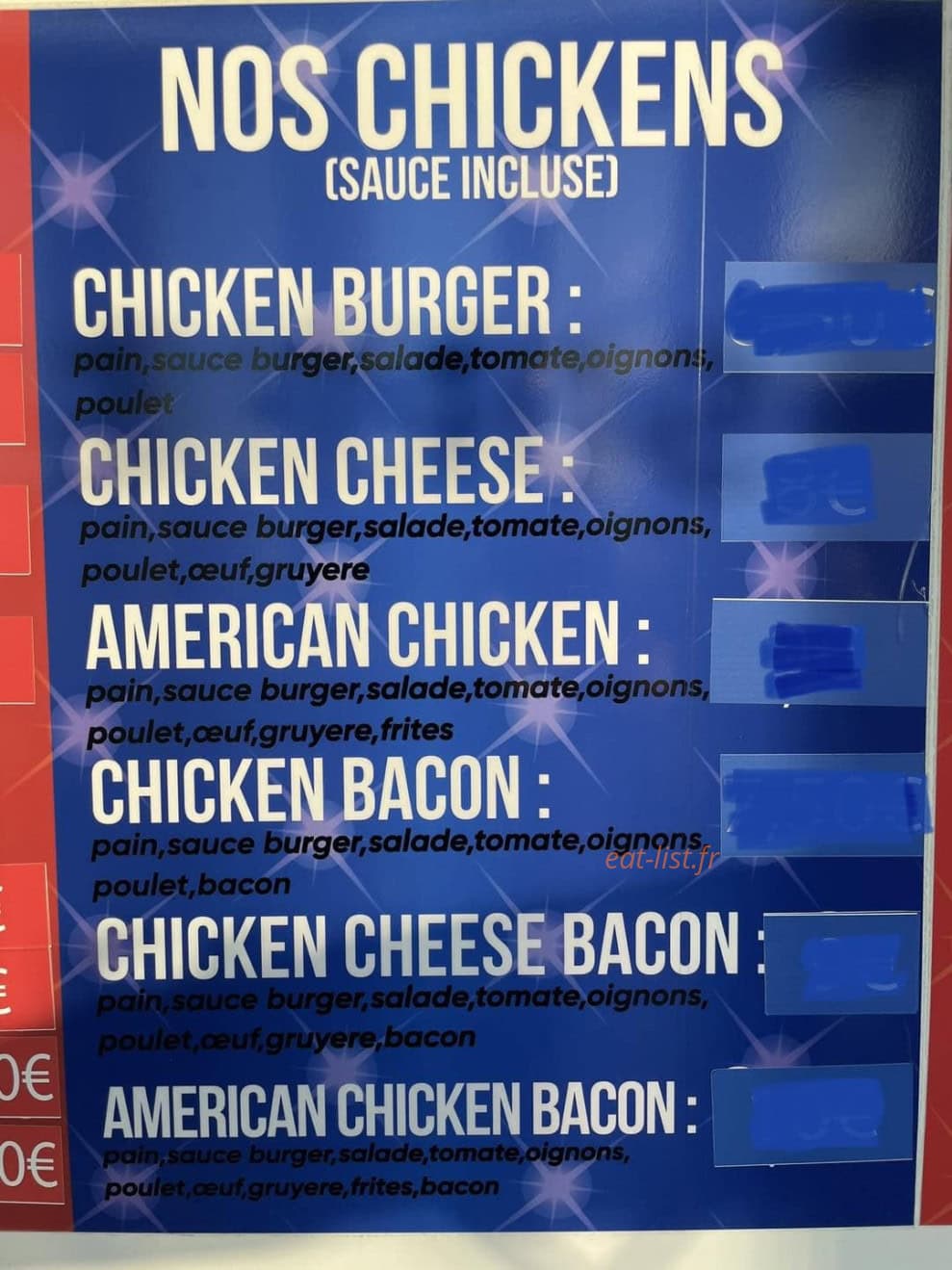 American Burger — carte page 2