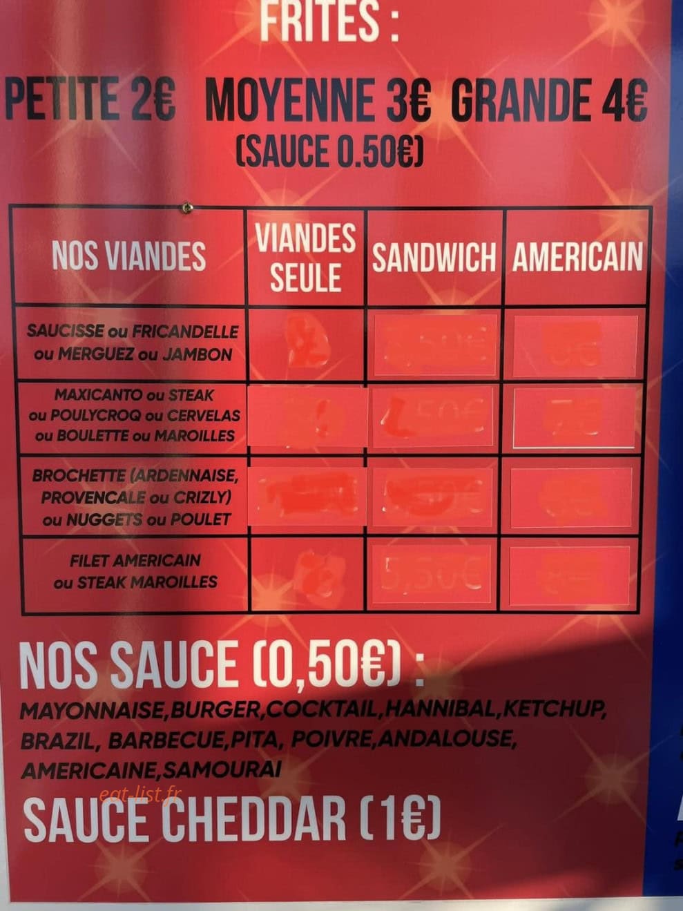 American Burger — carte page 5