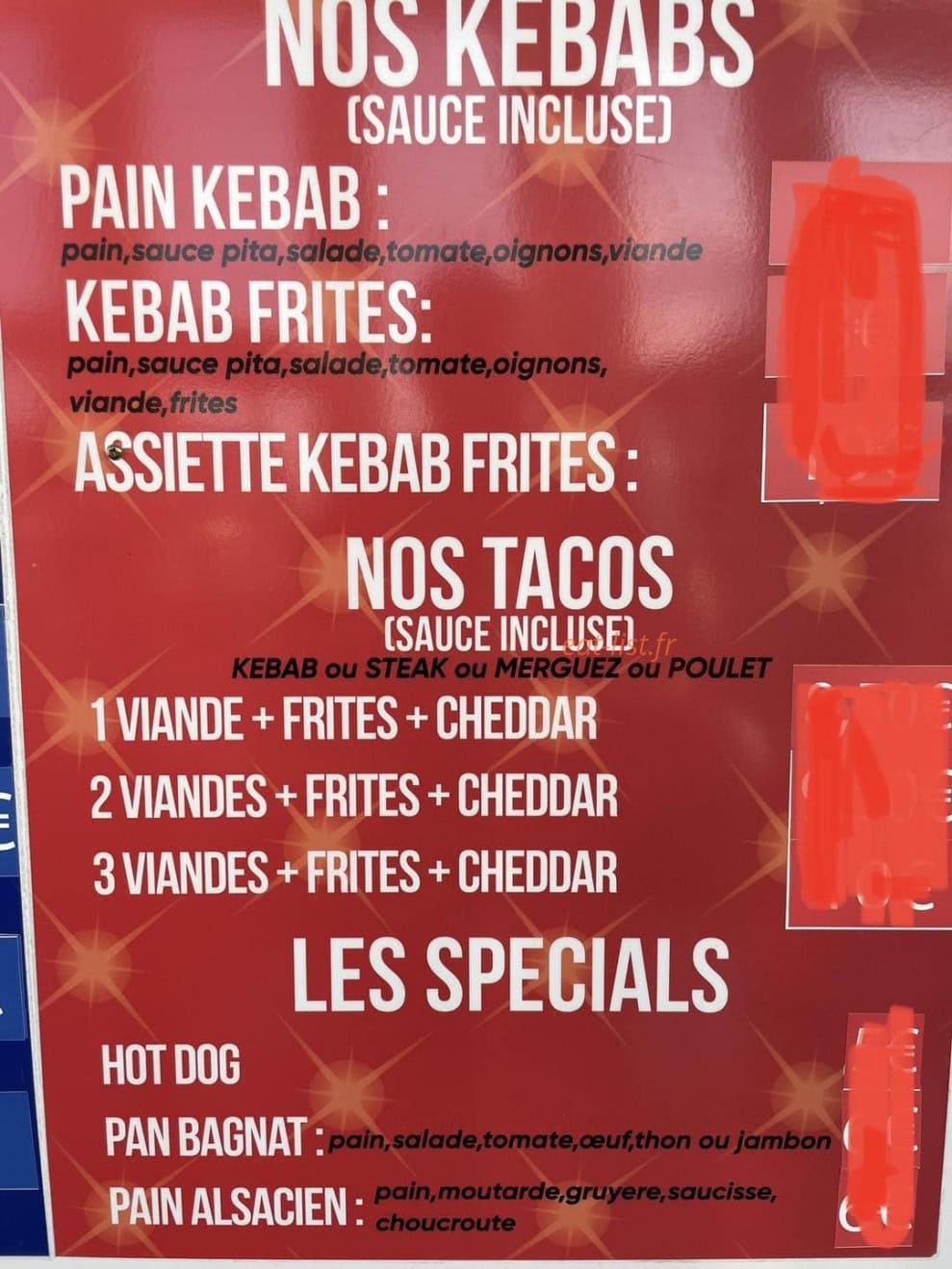 American Burger — carte page 1