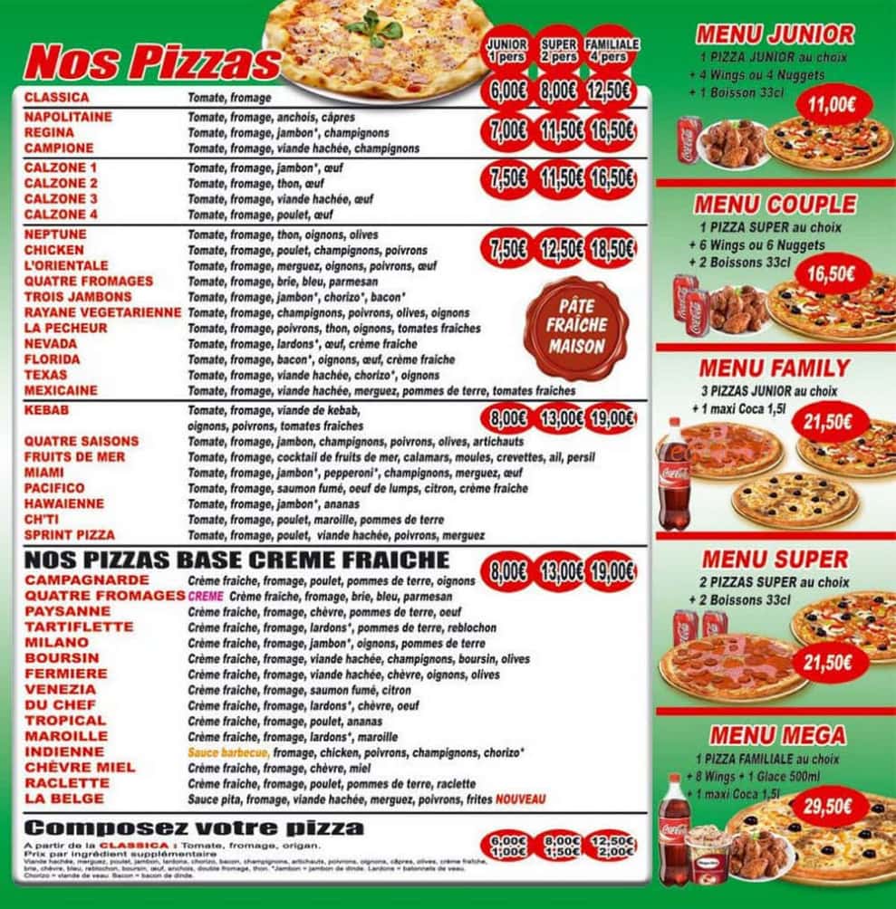 Pizza Sprint — carte page 5