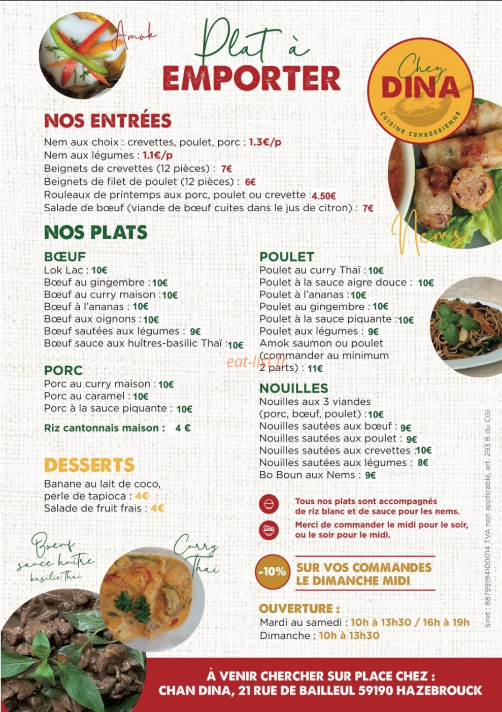 Chez Dina — carte page 2