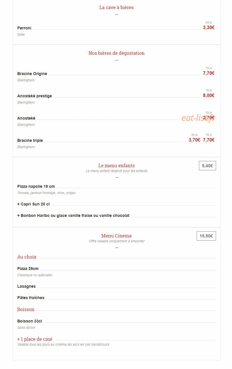 Diablo Pizza — carte page 17