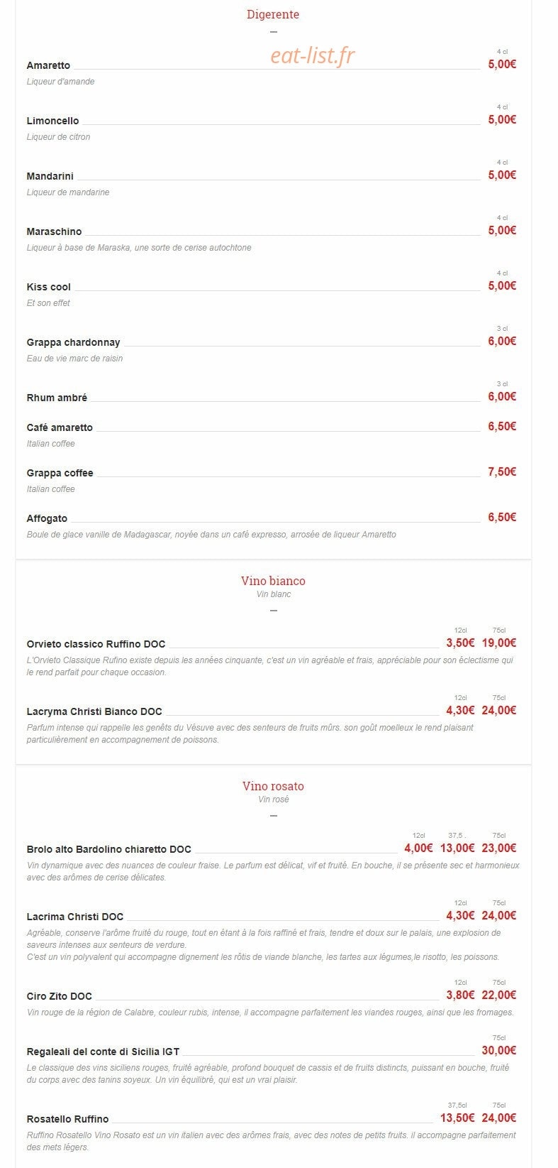 Diablo Pizza — carte page 9