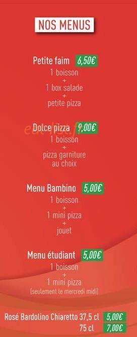 Dolce pizza — carte page 3