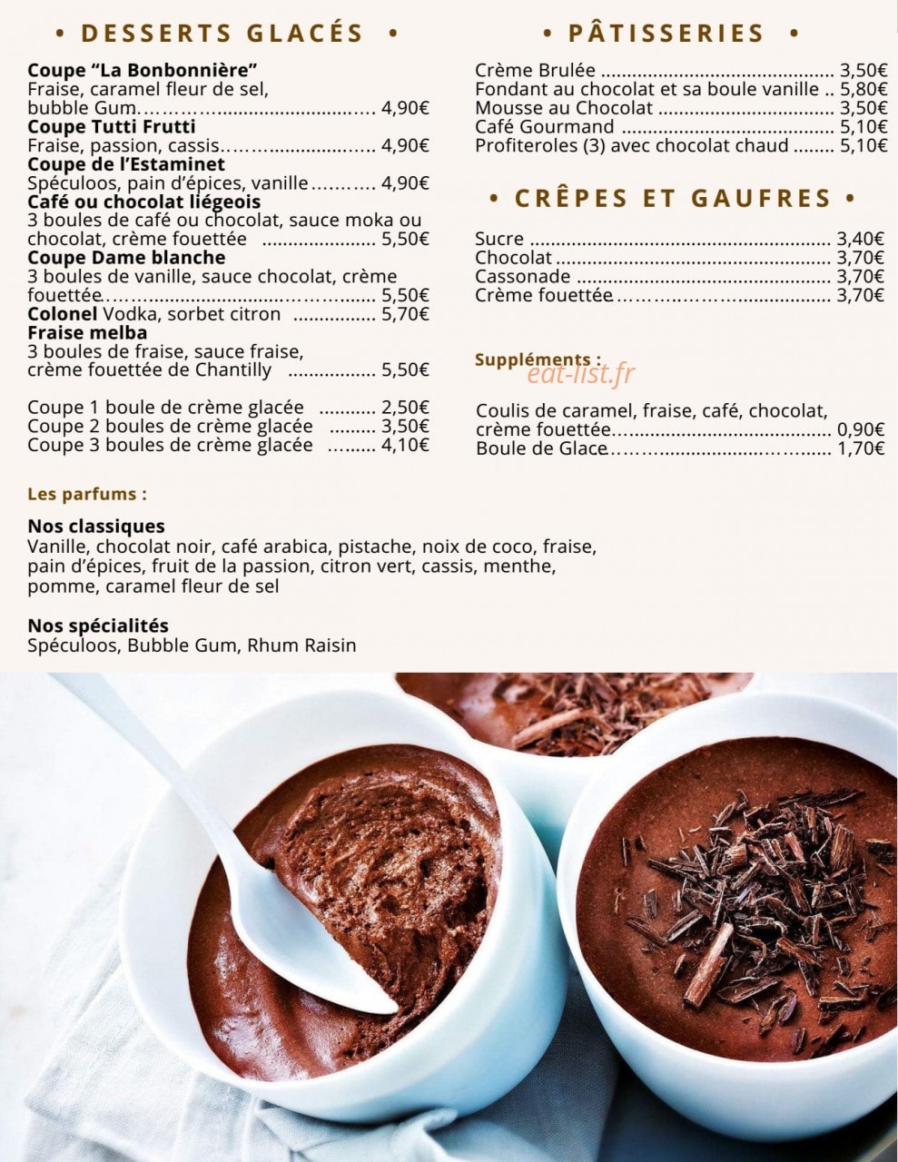 L'estaminet — carte page 14