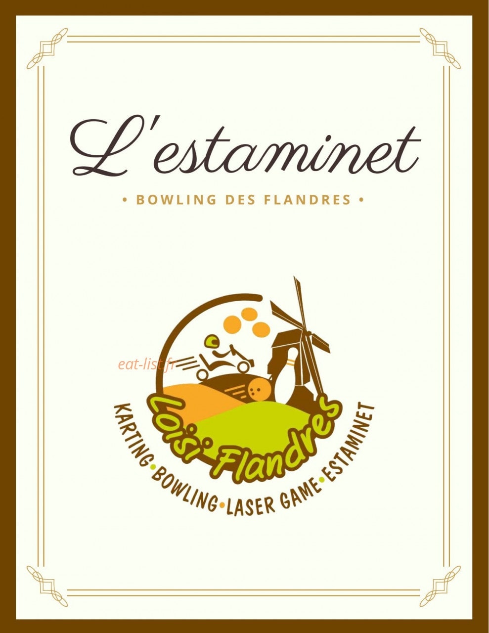 L'estaminet — carte page 1