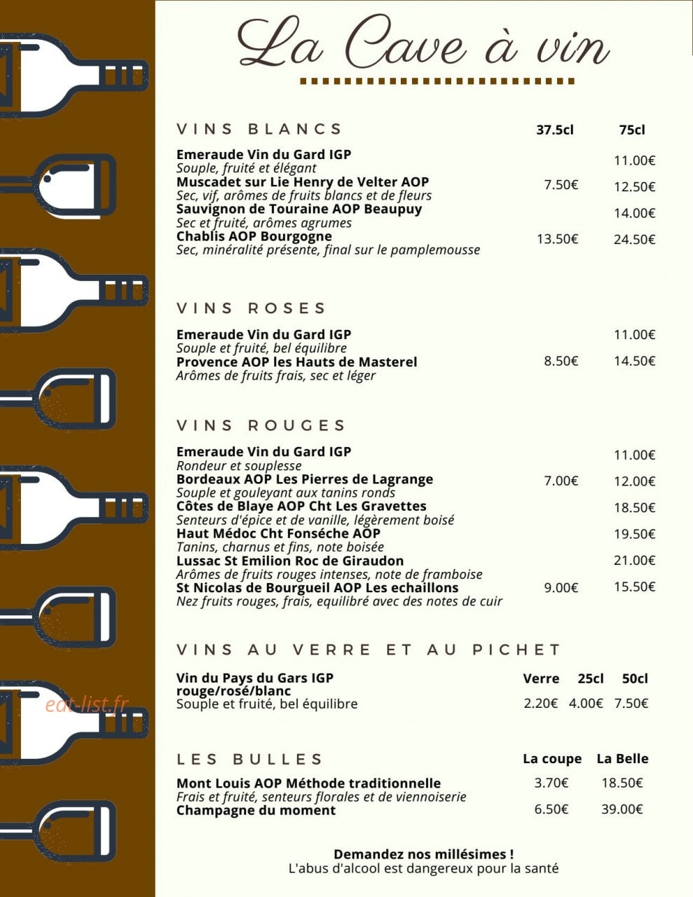 L'estaminet — carte page 6
