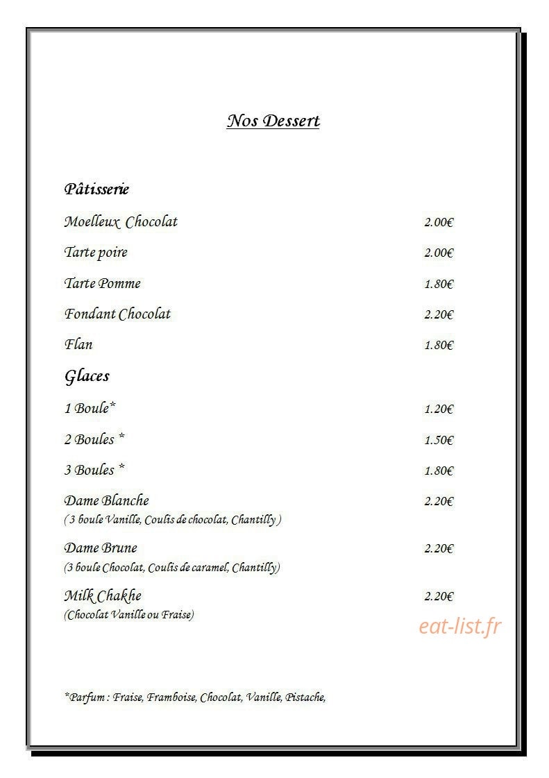 Pizzéria chez Marcello — carte page 6