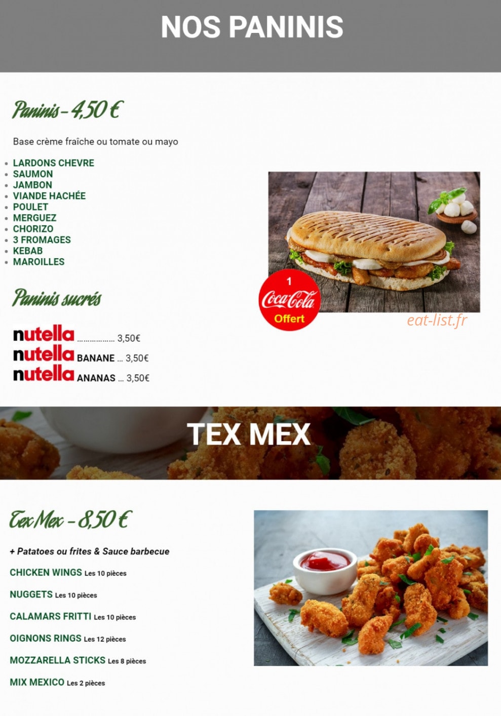 Subito Pizza — carte page 6