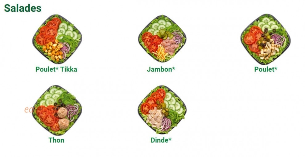 Subway — carte page 3
