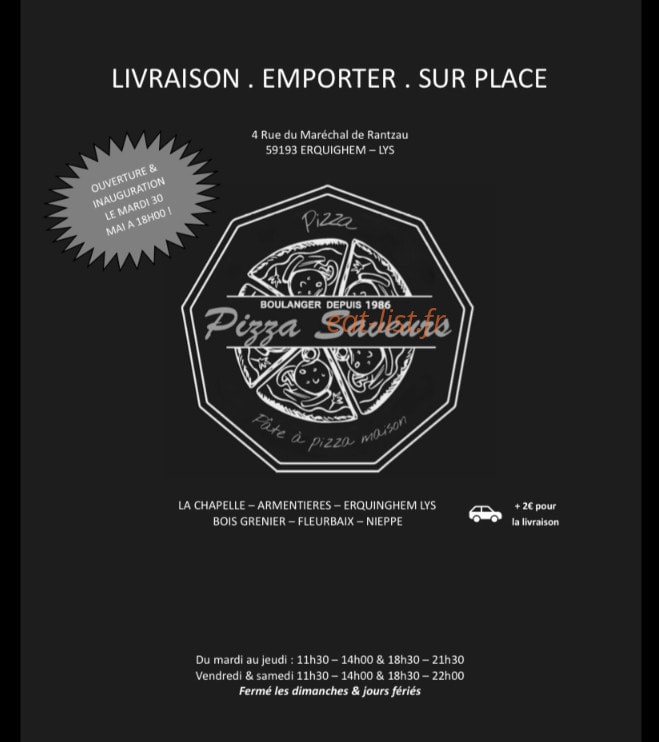 Pizza saveurs — carte page 1