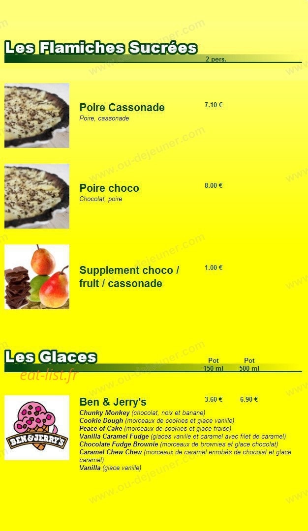 La Tourtière — carte page 6